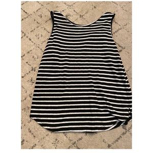 Black and white stripe tank